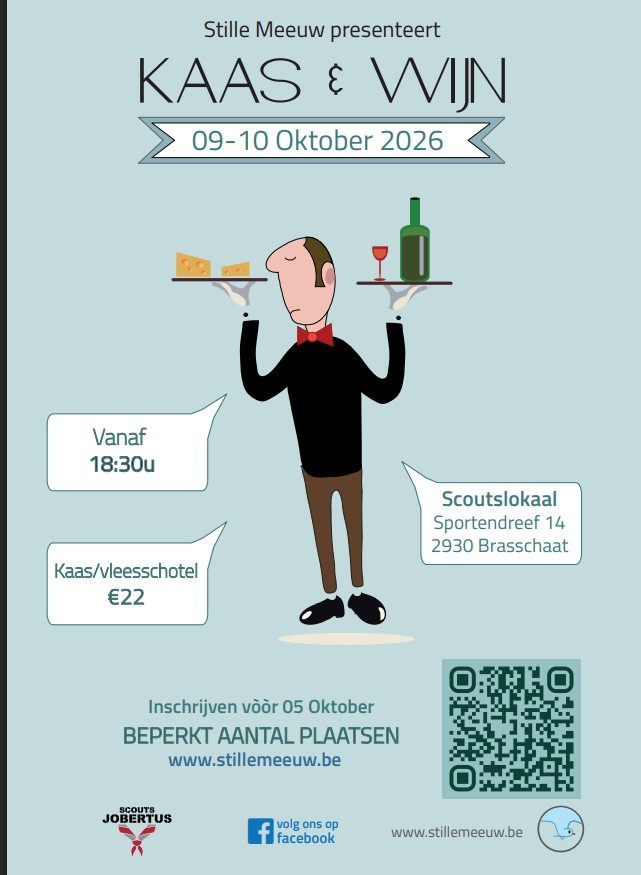 Stille Meeuw 9 en 10 oktober 2026: Kaas- en wijnavond